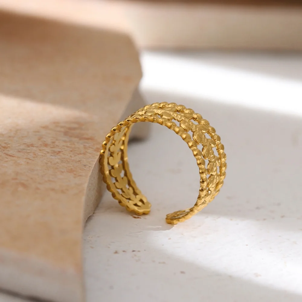 Designer Leaves Adjustable Ring - Picture 3 of 7